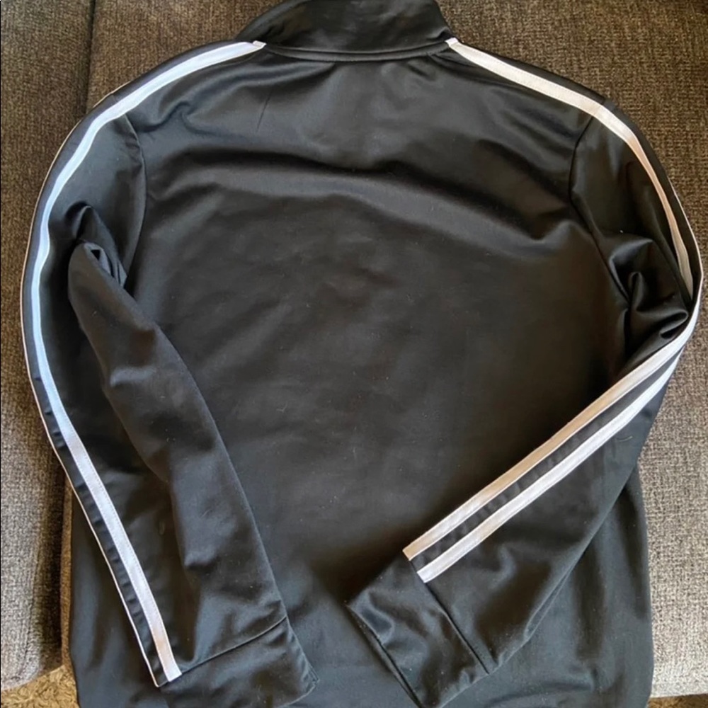 Adidas 3-Stripe Knit Tennis Jacket in Black